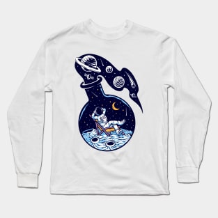 Universe Glass Bottle Illustration Long Sleeve T-Shirt